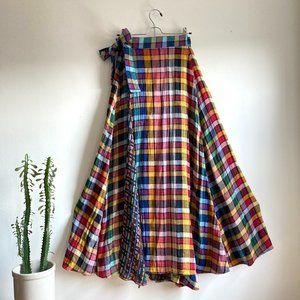 Ace & Jig Sangria Skirt in Dream/Kaleidoscope, Large Reversible Wrap Maxi Skirt